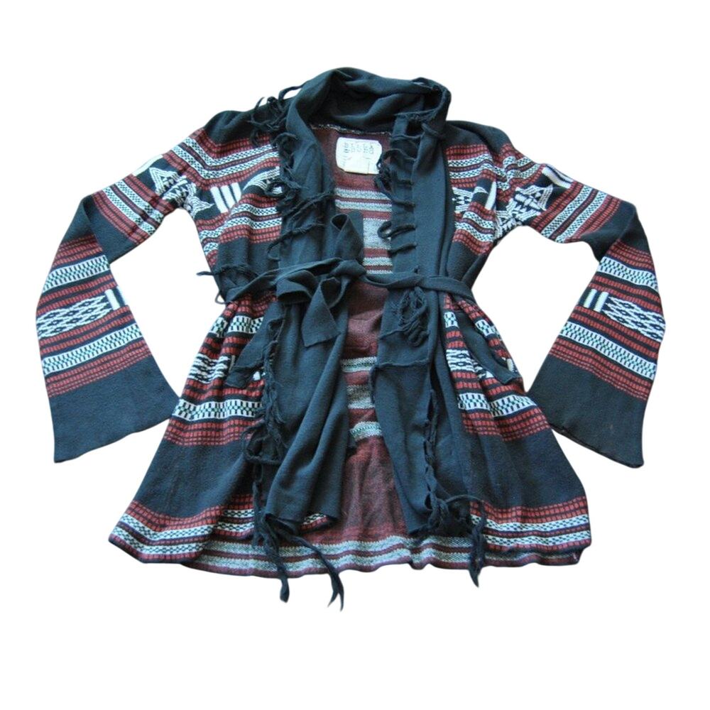 Billabong Boho Throw Over Black, Red, White Design with Middle Tie Small